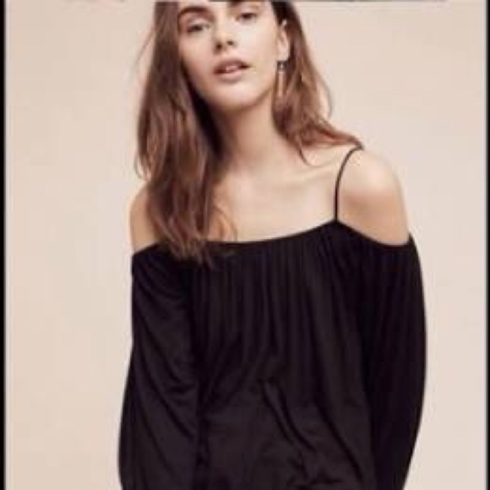 Anthropologie Taven Open Shoulder Top - M